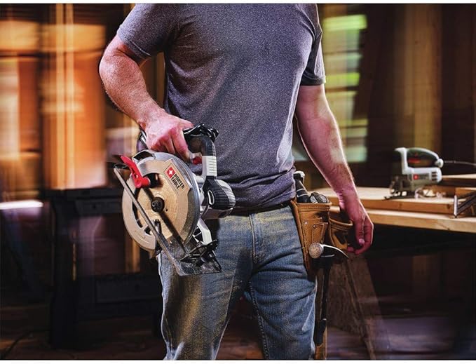 PORTER-CABLE 7-1/4-Inch Circular Saw, Heavy Duty Steel Shoe, 15-Amp (PCE300)