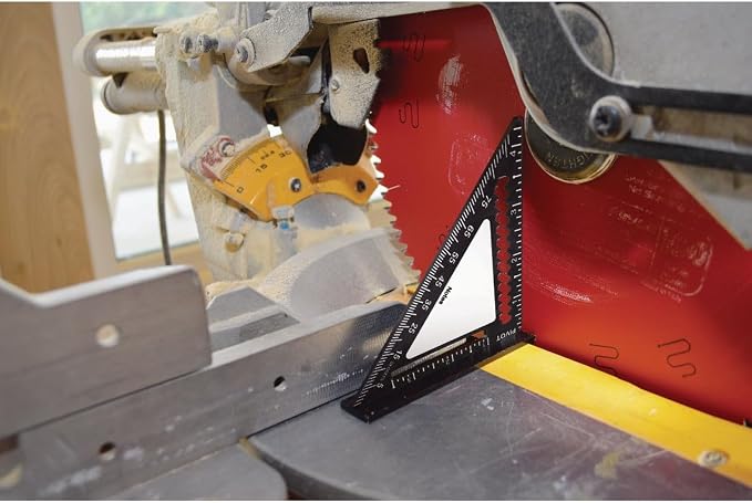 Johnson Level & Tool 1904-0450 Johnny Square Professional Easy-Read Finish Square, 4.5", Black, 1 Square*