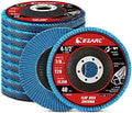 EZARC Flap Discs 40 Grit, 4 1/2 x 7/8-Inch Flap Sanding Disc, Type 29 Zirconia Grinding Wheel for Stainless Steel, Sheet Metal (180 Pack)