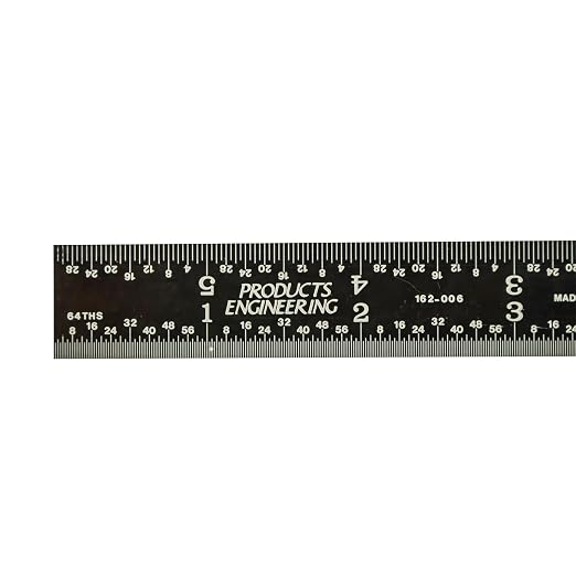 PEC Tools 6" Metal Rule, Designed for High-Accuracy Industrial Environments, Made in USA