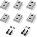 VEVOR Rebar Cutter Replacement Jaw Blades 6 Pcs Silver - Double-sided CR12MOV High-Hardness Steel, for 7/8 Inch 22mm #7 Electric Rebar Cutter, with Screws & Spring Washer