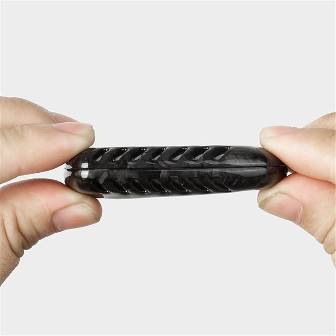 Forged Carbon Fiber Key Fob Cover for Cadillac ATS Coupe ATS-L ATS-V CT6 CTS CTS-V Escalade ESV SRX XT4 XT5 XT6 XTS Smart Car Remote Key Fob Case for Men Women - for Shield Logo Back - Black