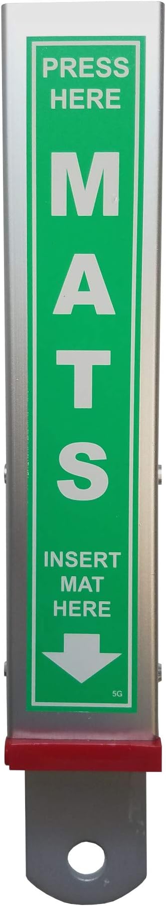 HI-TECH Car Wash Mat Clamps – Heavy-Duty Floor Mat Holders for Cleaning & Drying – Rust-Resistant Aluminum – Mountable – Holds All Mats – Green, 1 Pack