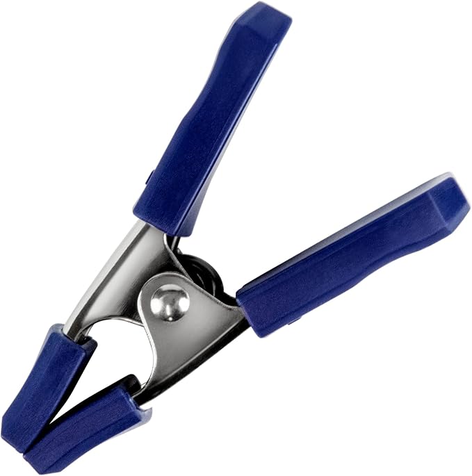 IRWIN Tools QUICK-GRIP Metal Spring Clamp, 1-Inch (222601) , Blue (Pack of 2)