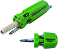Picquic Dynamic Duo SIXPAC Plus and STUBBY Screwdriver Set, Gecko Green Opaque, Phillips or Torx Head