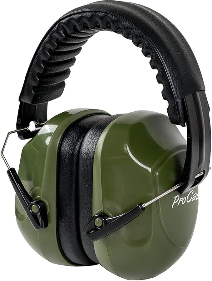 ProCase Noise Reduction Ear Muffs, Sound Proof Ear Protection, NRR 28dB Noise Cancelling Headphones for Adults Kids Autism, Hearing Protection for Mowing -Armygreen