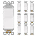 Aida 3-Way Switch - 15Amp, 120/277 Volt Paddle Switch, Self-Grounding, Residential & Commercial Grade, UL Listed (10 Pack, Matte White)