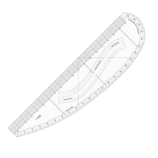 KEARING Patented Imperial Pattern Master Designer Ruler - Multi-Purpose, Side Curve, Armhole & Neckhole, Sleeve Curve, Upper & Under Arm for Sewing, Design, Quilting, Dressmaking
