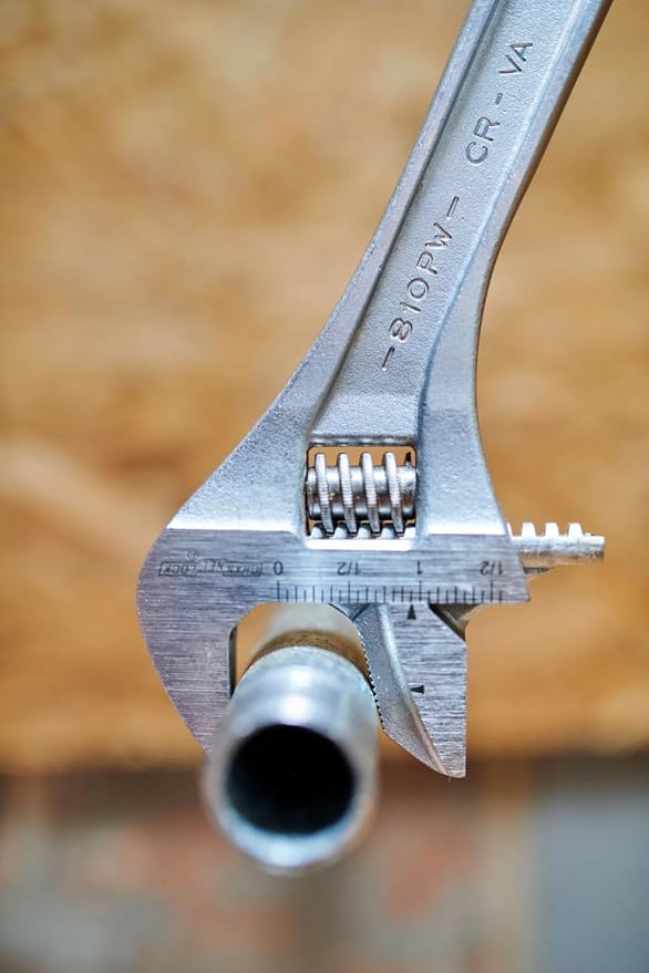 Channellock Adjustable Wrench 810PW - Reversible Jaw, Pipe Wrench Function - 10 In.