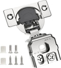 Chibery 8 Pack 1-1/4" Overlay 3D Soft Close Concealed Hinge for Face Frame Door, Satin Nickel, Hidden 105 Open Angle Stainless Steel Hinge for Kitchen Cabinet Door