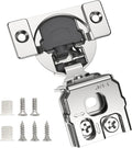 Chibery 2 Pack 1-1/4" Overlay 3D Soft Close Concealed Hinge for Face Frame Door, Smooth Slow Self Closing Hinges, Satin Nickel, Hidden 105° Open Angle Stainless Steel Hinge for Kitchen Cabinet Door