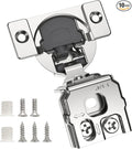 Chibery 50 Pack 1-1/4" Overlay 3D Soft Close Concealed Hinge for Face Frame Door, Smooth Slow Self Closing Hinges, Satin Nickel, Hidden 105° Open Angle Stainless Steel Hinge for Kitchen Cabinet Door