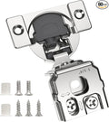 Chibery 60 Pack 1-1/4" Overlay 3D Soft Close Concealed Hinge for Face Frame Door, Smooth Slow Self Closing Hinges, Satin Nickel, Hidden 105° Open Angle Stainless Steel Hinge for Kitchen Cabinet Door