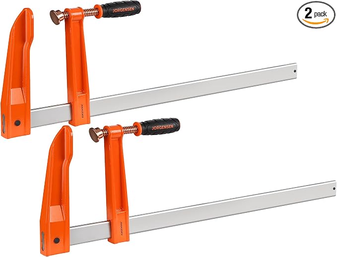 Jorgensen 30-Inch Deep-Reach Throat Bar Clamps, 7" Throat Depth, 2-Pack