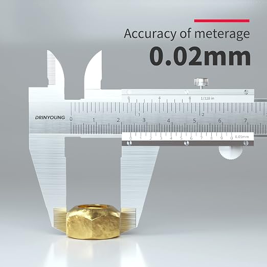 Carbon Steel Vernier Caliper Dual Reading Scale Metric Calipers Measuring Tool Inside Outside Depth and Step Measurements 0-12" Inch/Metric Range 0.05/0.0078" Resolution DRINYOUNG0-12 L