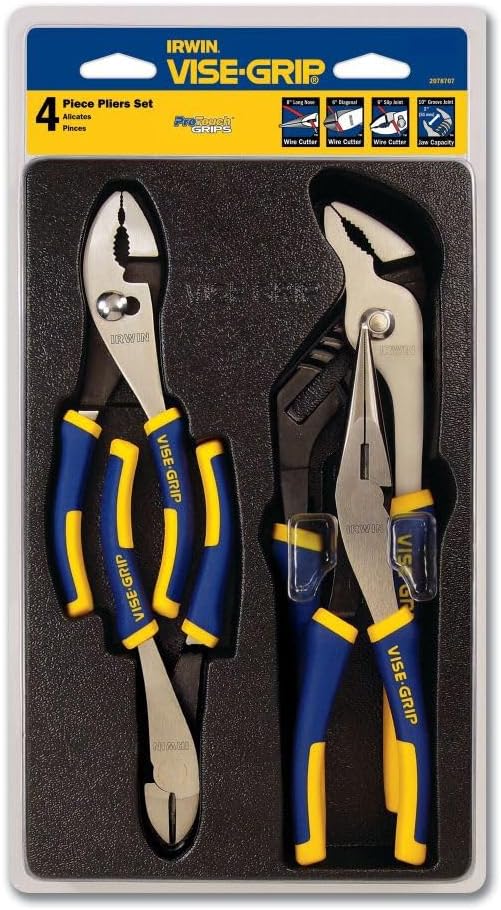 IRWIN VISE-GRIP Pliers Set, 4-Piece (2078707), Blue