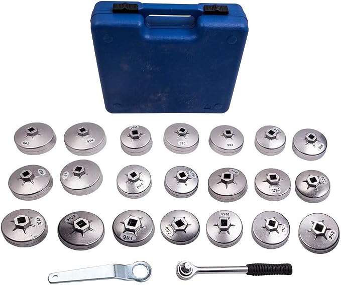 maXpeedingrods 23pcs Oil Filter Removal Cap Cup Wrench Socket Tool Kit for BMW for VW Universal