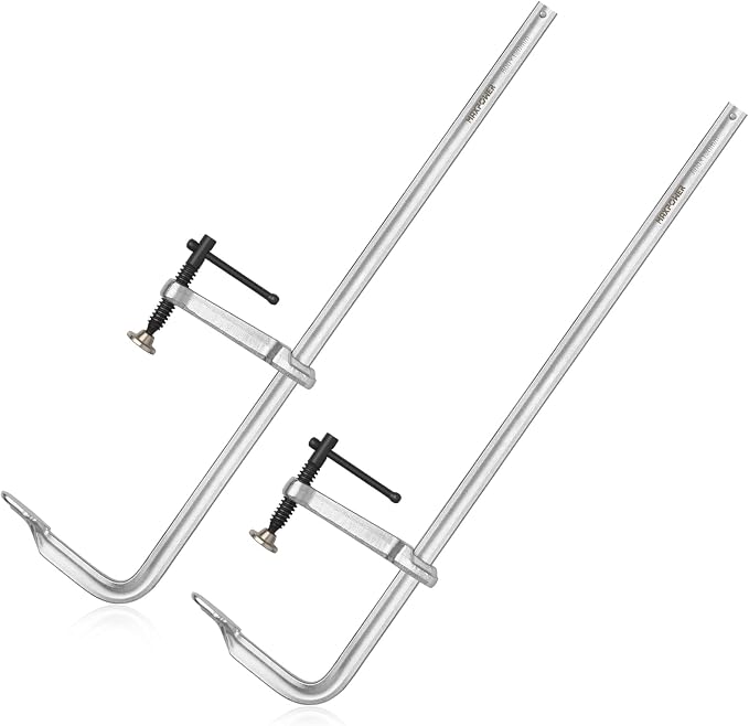 MAXPOWER 24-inch F Clamp, 4-3/4" Throat, Forged Full Steel Bar Clamp