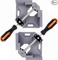 2pcs Corner Clamp - Right Angle 90 Degree Wood Clamps For Woodworking, With Adjustable Swing Jaw Aluminum Alloy Frame, For Welding, DIY Woodworking
