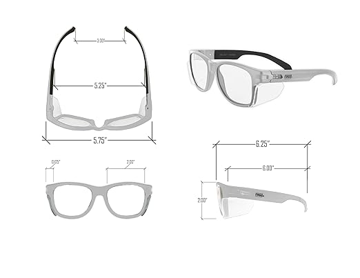 MAGID Y50 Safety Glasses for Construction | White Frame — 6 Pairs, Clear Lens | Side Shields, ANSI Z87.1+, Anti-Fog, Scratch-Resistant, 99.9% UV Protection, Polycarbonate Lens