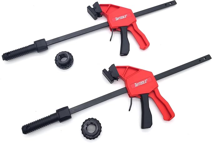 Taytools 12-Piece MFT Table Clamp Kit - 10' Vertical & Horizontal Clamps, Bench Dogs & Locking Knobs - Fits Tables with 20mm Dog Holes