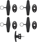 Truck Roof Top T-Handle Lock Dust Cover & Cam Plate Spacer Kit - Replacement for Camper Van, Truck Cap, Canopy, Trailer Door T-Locks, Weatherproof Seal Protection-4 Sets