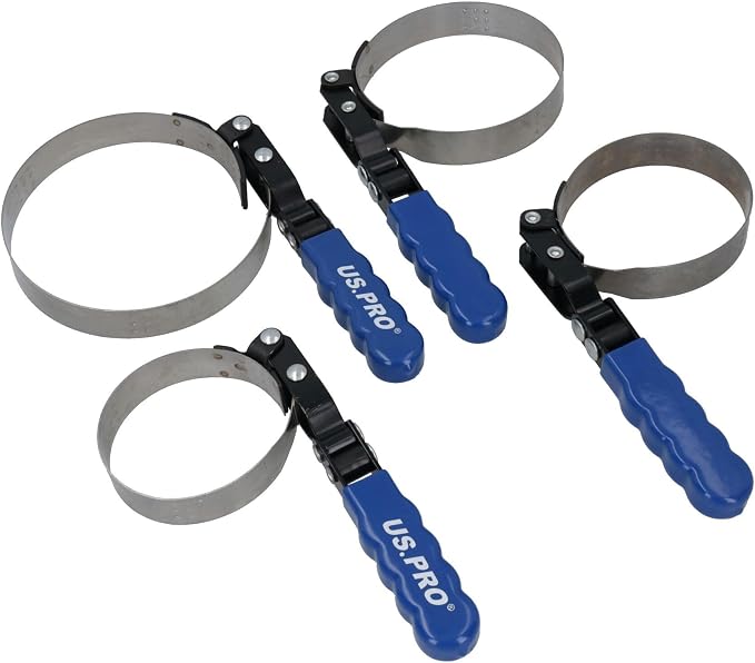 AB Tools Swivel Oil Filter Wrench Remover Removal Installer Set 2-3/4" - 5-1/4" 4pc Kit