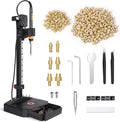Heat Set Insert Tool with 200PCS Brass Inserts & 90W Soldering Iron | 3D Printer Tools for M2/M3/M4/M5/M6/M8 Threaded Knurled Nuts | Professional Installation Kit for PLA, ABS, PETG Plastic Parts