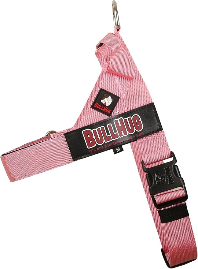 Adjustable Dog Harness– No Pull, No Choke – for English Bulldogs, French Bulldogs, Pugs & Broad-Chested Breeds – Easy, Safe Walks (Baby Pink, XL)