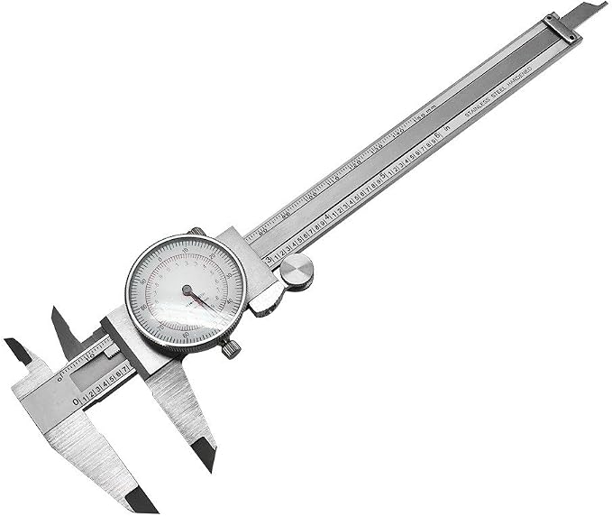 PROLINEMAX 6'' / 150MM Dual Reading Dial Caliper Shockproof Scale Metric SAE Standard INCH MM