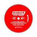 Diablo Steel Demon Cermet II Saw Blade for Thin Metal - 12" Diameter, 80 TCG Teeth, 1" Arbor, .083" Kerf, 0° Hook Angle, .0.71" Plate, 1800 Max RPM - D1280CF