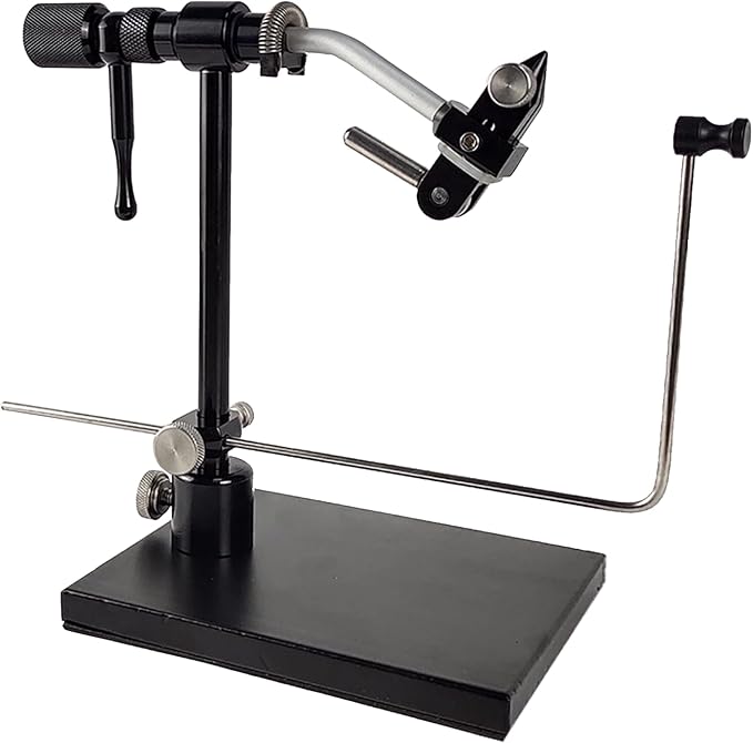360 Degree Rotary Fly Tying Vise Aluminum Fly Tying Tool with Hardened Steel Jaws Adjustable Hook Size 28 to 5 0 Fly Fishing Vise
