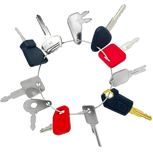 11 Heavy Equipment Master Keys Construct Machine Keys for Cat 5P8500 JCB 14607JD Hyster 166 Komatsu 787 ForkliftsToyota Bobcat JLG