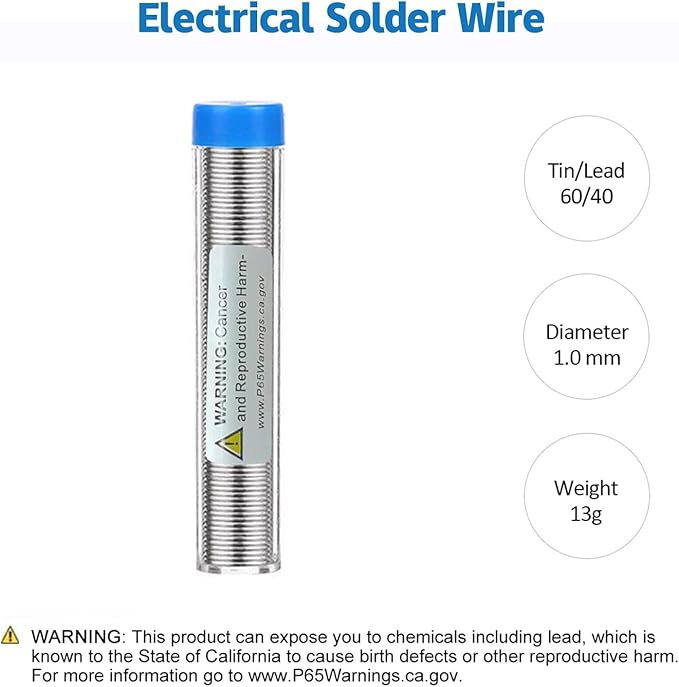 LDK Soldering Iron Kit Electric 60W 110V Adjustable Temperature Soldering Gun Welding Tools, 5pcs Replacement Tips and Solder Wire (Basic)