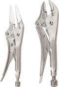 TEKTON Locking Pliers Set, 2-Piece (Curved Jaw, Long Nose) | PLK99901