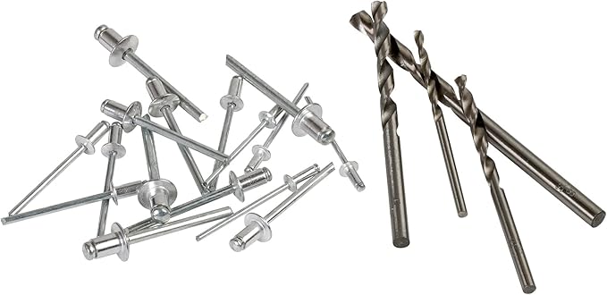 Arrow RT187SHK Swivel Head One-Handed Rivet Tool Kit, Manual Riveter Set for Metal and Auto Repair, uses 3/32", 1/8", 5/32", 3/16" Rivets, Includes Storage Case, 100 Rivets, and 4 Drill Bits