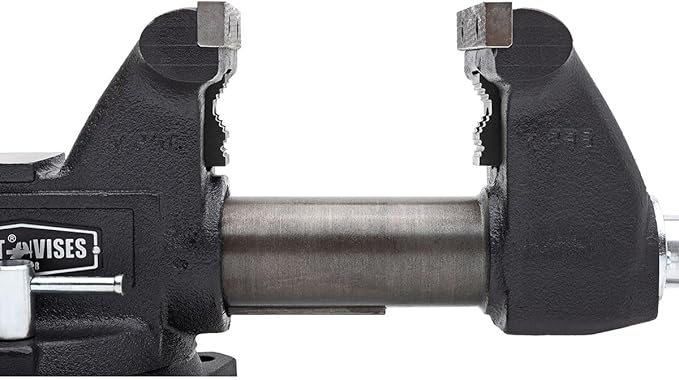 Yost HD450-C Heavy Duty 4-1/2 Inch Mechanics Work Bench Vise | Heavy Duty Woodworking & Metal Work Table with Secure Grip Swivel Base | 60,000 PSI Casting Iron Material with Extra-large Anvil Surface