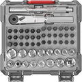 Real Avid X3 52-Piece Socket & Bit Set - 3-in-1 Screwdriver Ratchet T-Handle, Tool Set Includes 16 Socket Wrench Set, 36 Bits with 1/4"