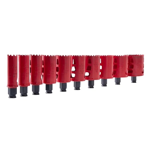 Diablo General Purpose Bi-Metal Hole Saw Set - Fits with Mandrel System - 10 Saw Cups, 1 Mandrel, 1 Pilot Bit, 2 Adaptor Nuts - DHS14SGP
