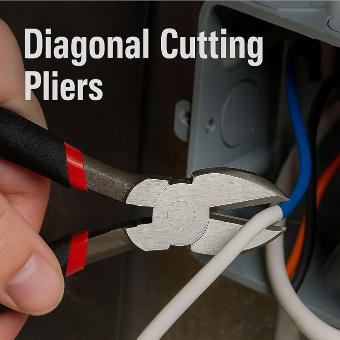 6-Piece Pliers Set 6–10 Inch Groove Joint, Long Nose, Slip Joint, Linesman & Diagonal Cutting Pliers Heavy-Duty Chrome Vanadium Steel Tools for DIY, Home Repair & Professional Use E-2011
