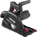 VEVOR Track Saw, 6-1/2-Inch, Plunge-Cut Circular Saw Kit, Tracksaw with 48-Tooth Carbide-Tipped Blade, 0-45° Angle Adjustment, 2.16 in Cutting Depth, for Wood, Plastic, Guide Rail Not Included, Black