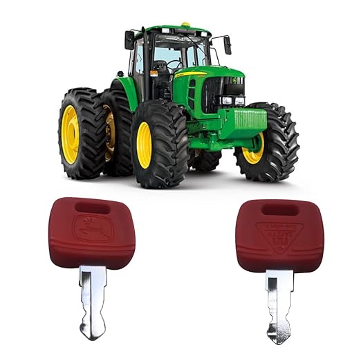 RE183935 Ignition Key Compatible with John Deere Tractor - RE71557 Tractor Ignition Keys Fit for John Deere 3033R 3320 5525 5045 3120 9400 Farm Tractor, Keys 10 Pcs Replace (RE183935)