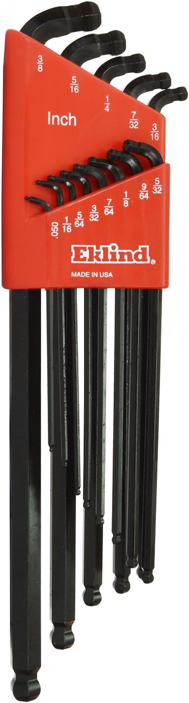 EKLIND 17213 Double-Ball-Hex-L Key allen wrench - 13pc set SAE Inch Sizes .050-3/8 Extra Long