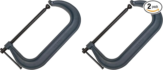 Wilton C-Clamp, 12-1/4" Opening, 6-1/4" Throat, 9300 Lbs. Clamping Force (Model 412) (Pack of 2)