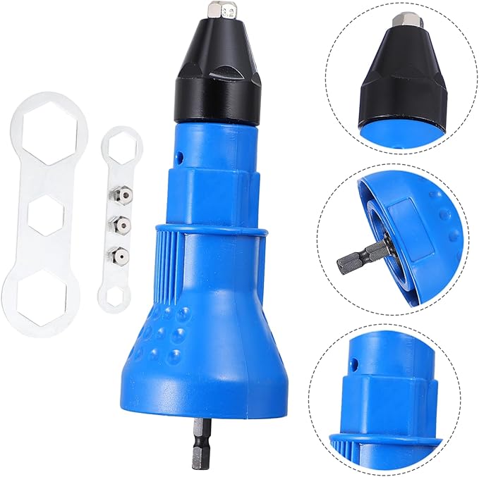 GLEAVI Electric Rivet Adapter 6.29 Inch Portable Riveter Tool with for Automotive and DIY Projects