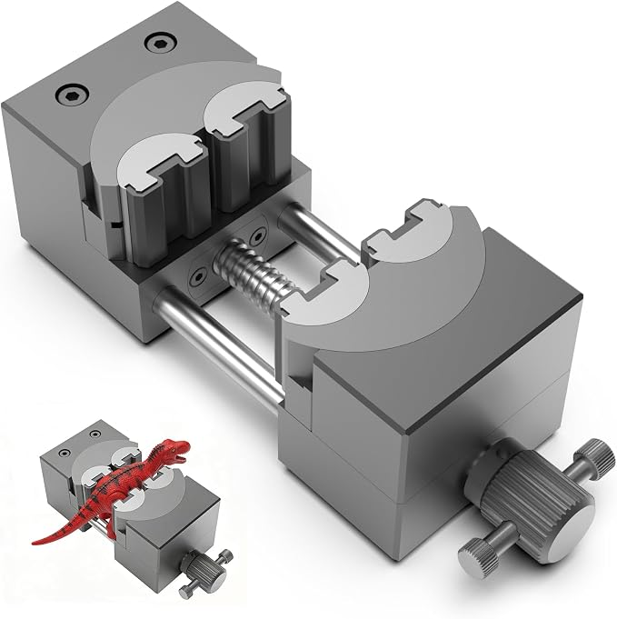 Smart Fractal Vise,Mini Vise Clamp Small Bench Vise,Heavy Duty Self-adjusting Aerospace-grade Aluminum Alloy&Precision CNC Machined,Machinist Portable Vise for Crafts/JewelryMaking/Modeling/DIY/Repair