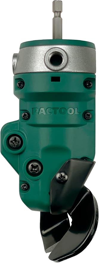 PacTool SS701 Snapper Shear - Sheet Metal Shears - Sheet Metal Cutter Drill Attachment - Cut Up to 18-Gauge Galvanized Steel, Aluminum, and Copper - Sheet Metal Tools - Carpenter Tools and Accessories