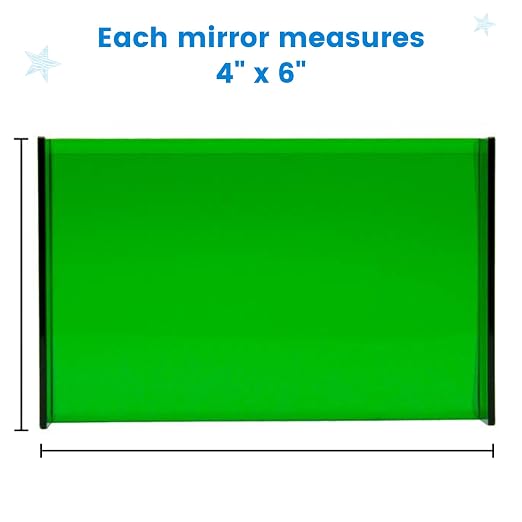 hand2mind GeoReflector Mirrors Classroom Set, Explore Reflection and Symmetry, Trace and Draw, Geometry Learning Tools, Kids Tracing Tool, Drawing Aid, Teacher Supplies for Math Classroom (Set of 32)