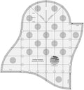 Creative Grids Scallop Template and Quilt Ruler – CGRSCALLOP – Made in USA, 10in x 10-3/4in, Non-Slip Grip Acrylic Quilting, Sewing, Crafting, Patchwork Ruler & Template
