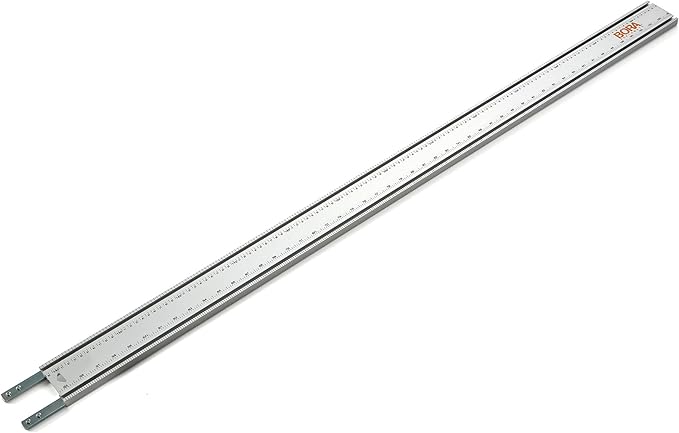 BORA 50" NGX Clamp Edge Extension, Straight Cut Guide for Circular Saws | Add 50-Inches to Your NGX Clamp Edge, 544060, Black White